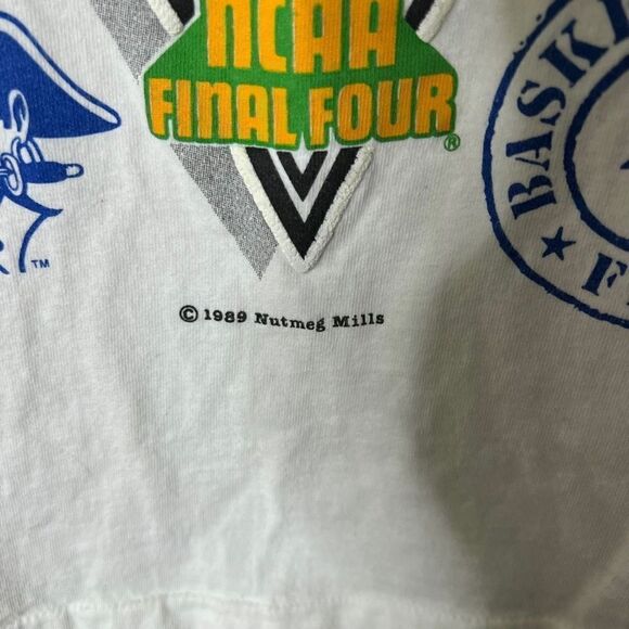 VTG 1989 Nutmeg Seton Hall Pirated NCAA Final Four T Shirt Kids Large - Picture 3 of 5